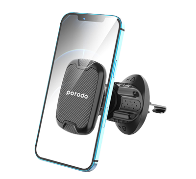 Porodo 360 Magnetic Air Vent Car Mount with Adjustable Hook – Black