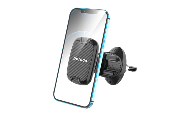 Porodo 360 Magnetic Air Vent Car Mount with Adjustable Hook – Black