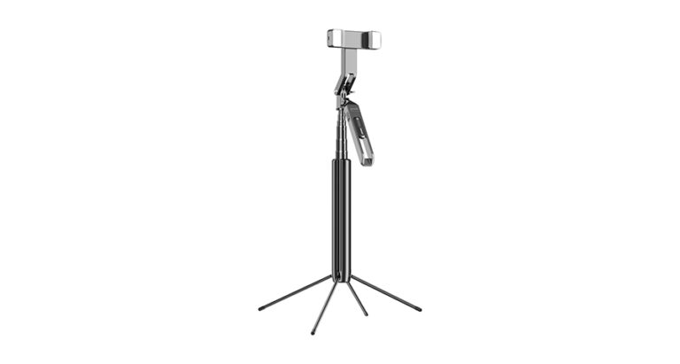 Porodo 360° Tilt Handle Media Pod Folding Quad Base​ - Black
