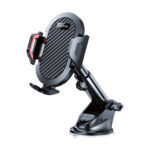 Porodo ABS+Silicone 360 Degree Rotatable Universal Car Mount - Black
