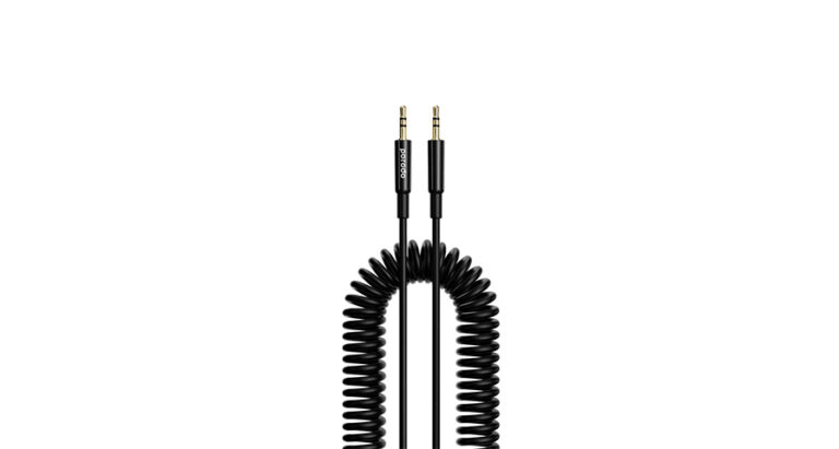 Porodo AUX 3.5 to 3.5 Coil Cable 1.2M - Black