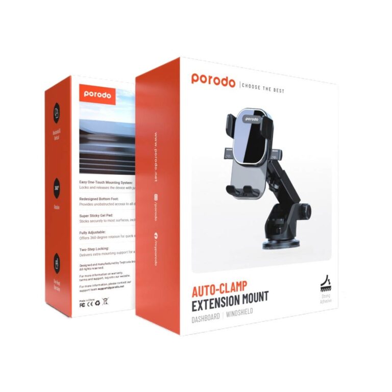 Porodo Air Vent Adjustable Car Mount - Black