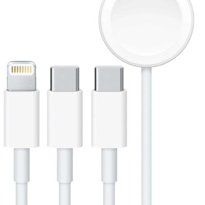Porodo All-In-One Cable USB-C To Lightning / Type-C / Watch Charger (1.2m)