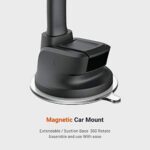 Porodo Aluminum Magnetic Car Mount (Flexible Neck/Suction Base)