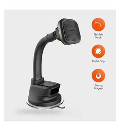 Gadget Pulse Kenya 55 Porodo Aluminum Magnetic Car Mount (Flexible Neck/Suction Base)