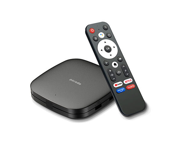 Porodo Android TV Box 1080P 2GB RAM 8GB ROM Support 4K - Black
