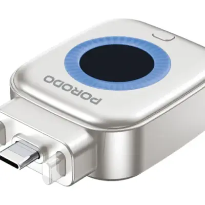 Porodo Auto Release Smart Auto-Cutoff Charging Adapter - Silver