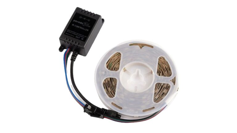 Porodo Blue 16.4 Ft Sound Reactive RGB Strip Light with 44 Key Remote