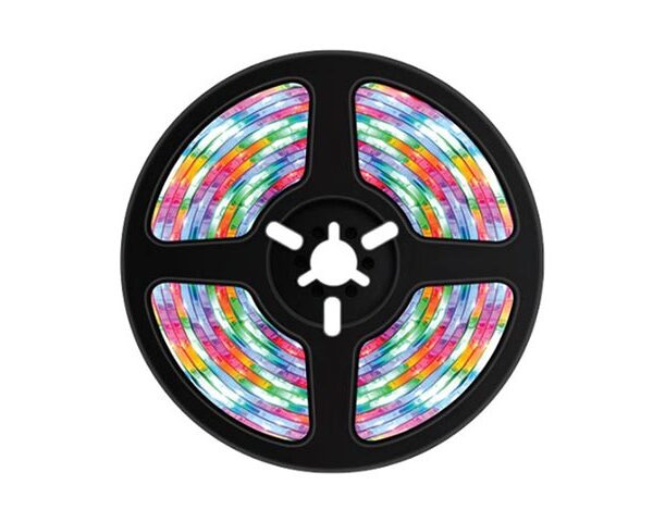 Porodo Blue 16.4 Ft Sound Reactive RGB Strip Light with 44 Key Remote