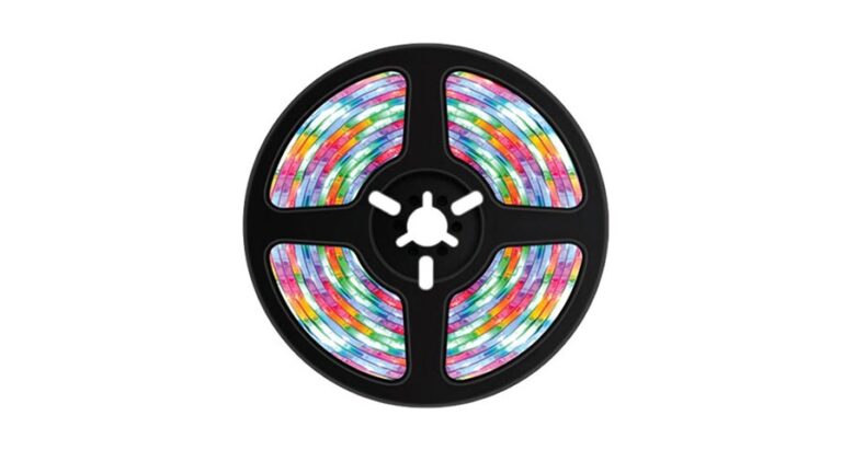 Porodo Blue 16.4 Ft Sound Reactive RGB Strip Light with 44 Key Remote