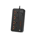 Porodo Blue 4 AC Power Strip - Black