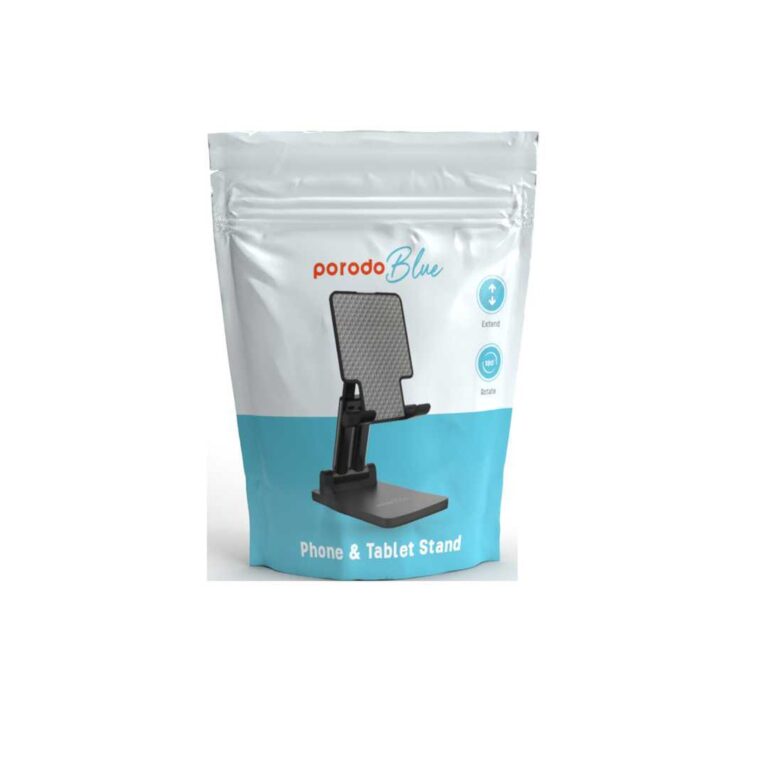 Porodo Blue Adjustable Phone & Tablet Stand 13CM - Black