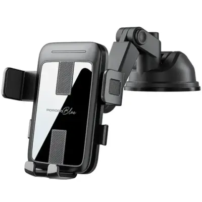 Porodo Blue Car Phone Holder Multi-Surface Mounting - Black