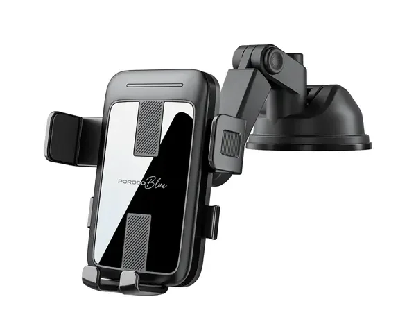 Porodo Blue Car Phone Holder Multi-Surface Mounting - Black