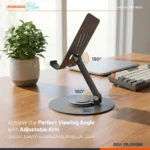 Porodo Blue Clipo Rotatable Tablet Holder with Non-Slip Base - Black