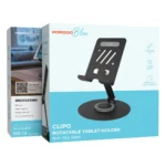 Porodo Blue Clipo Rotatable Tablet Holder with Non-Slip Base - Black