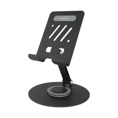 Porodo Blue Clipo Rotatable Tablet Holder with Non-Slip Base - Black