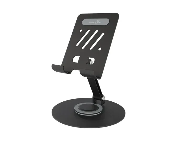 Porodo Blue Clipo Rotatable Tablet Holder with Non-Slip Base - Black