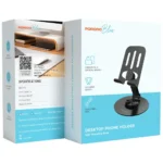 Porodo Blue Desktop Phone Holder 360° Rotating Base - Black