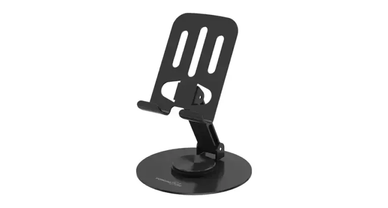 Porodo Blue Desktop Phone Holder 360° Rotating Base - Black