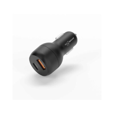 Porodo Blue Dual Port Car Charger QC3.0 18W + PD 20W - Black
