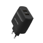 Porodo Blue Dual Port EU 2-Pin Wall Charger – Black