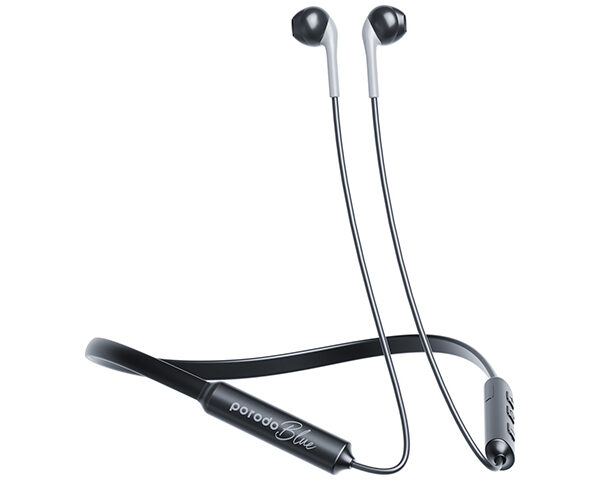 Porodo Blue ENC Neckband Apple Buds Earphones - Black