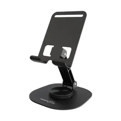 Porodo Blue Flexa Rotatable Phone Holder with Non-Slip Base - Black