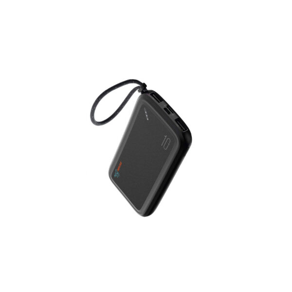 Porodo Blue Power Bank 10000mAh ( Dual USB-A Output + Type-C & Micro USB Input ) - Black