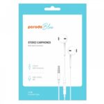 Porodo Blue Stereo Earphones with Aux Connector 3.5mm - White