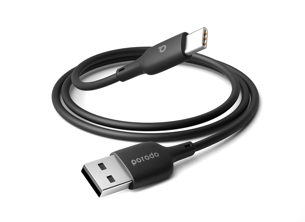 Porodo Blue Type-C Cable 1M 3A – Black