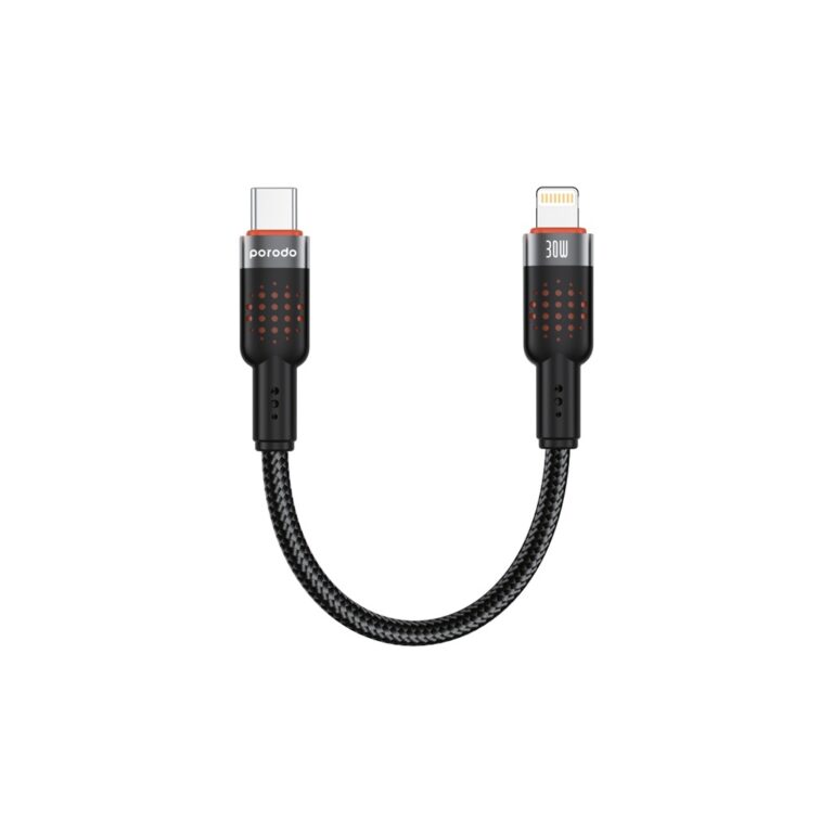 Porodo Braided Cable USB-C to Lightning