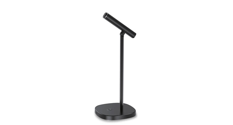 Porodo Desktop Tiltable USB Microphone with USB-C Data Cable - Black