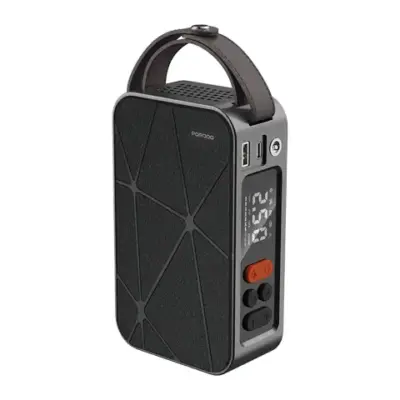 Porodo Flator 4000mAh Car Tire Inflator with Pressure Display - Black