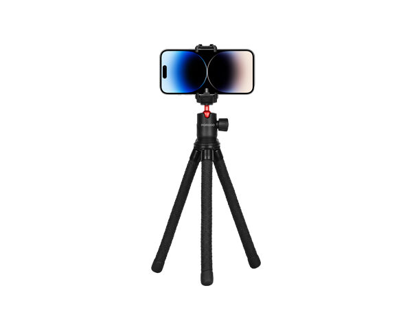 Porodo Flexible Tripod Stand - Black