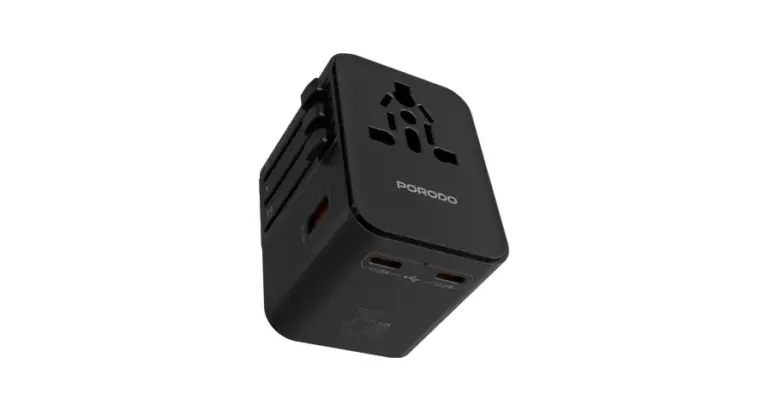 Porodo GaN Universal Travel Multi-Port Quick Charger – Black