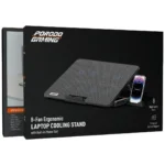 Porodo Gaming 8-Fan Ergonomic Laptop Cooling Stand with Built-In Phone Slot