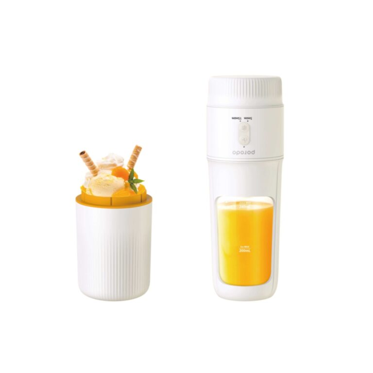 Porodo LifeStyle 2 in 1 Portable Ice Cream Maker and Blender 340mL 55W
