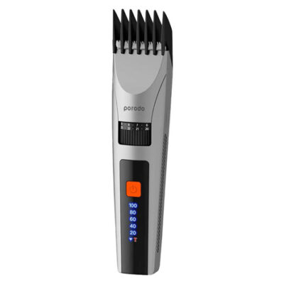 Porodo LifeStyle Rechargeable LED display Hair Clipper With Two Cutting Modes 1200mAh Grey