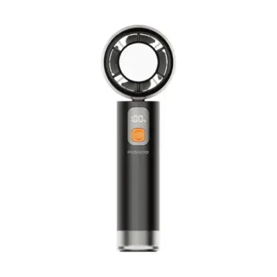 Porodo Lifestyle ChilloFlex Rechargeable Cooling Fan with LED Display - Black