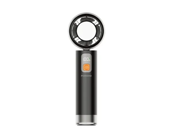 Porodo Lifestyle ChilloFlex Rechargeable Cooling Fan with LED Display - Black