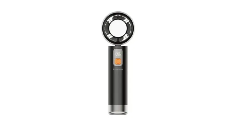 Porodo Lifestyle ChilloFlex Rechargeable Cooling Fan with LED Display - Black