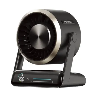 Porodo Lifestyle Chillo Core Desktop Fan with LED Display - Black