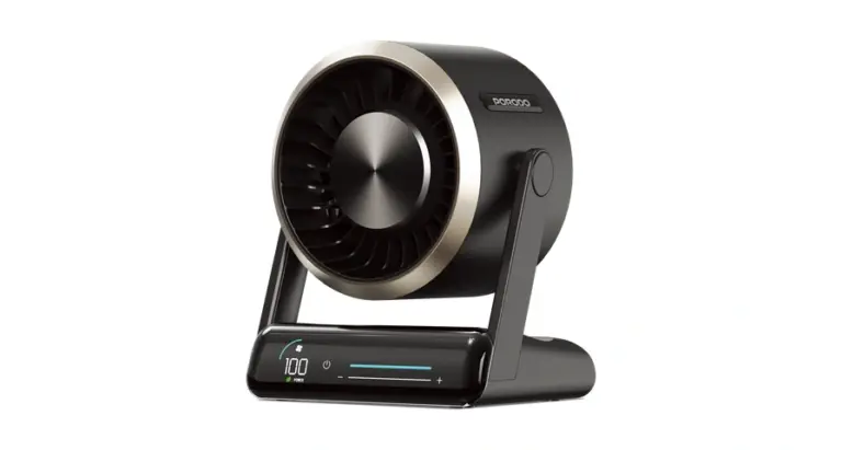 Porodo Lifestyle Chillo Core Desktop Fan with LED Display - Black