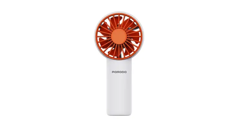 Porodo Lifestyle Chillo Rechargeable Handy Fan with 1200mAh Battery Capacity - White