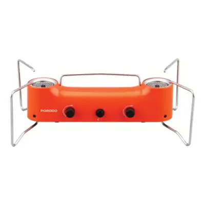 Porodo Lifestyle Dual Burner Camping gas Stove - Orange