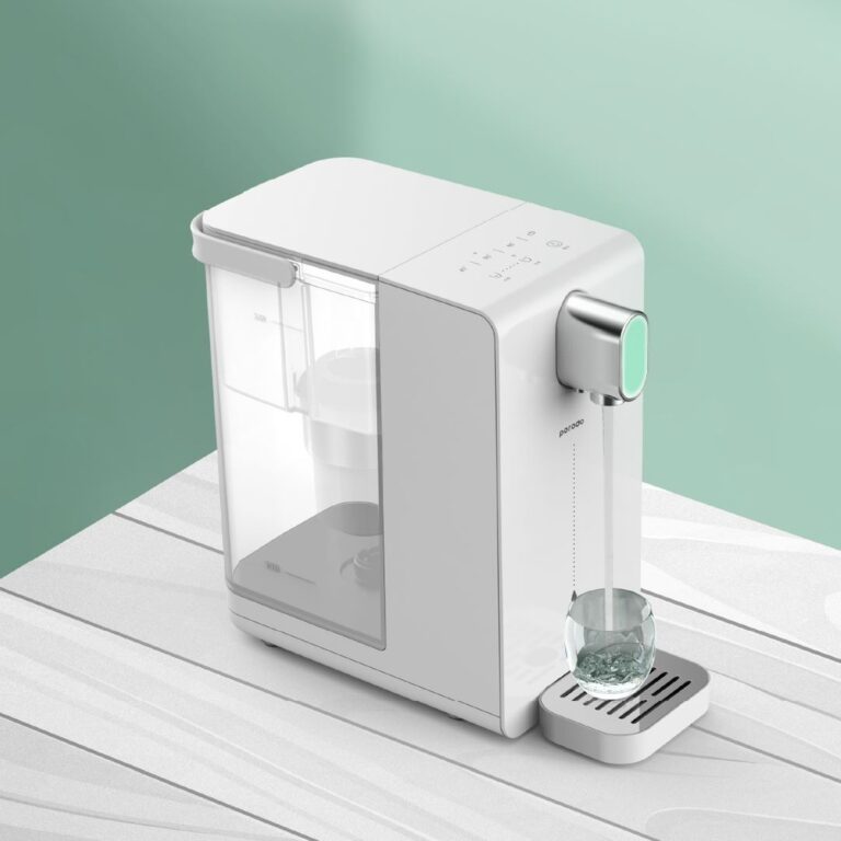 Porodo Lifestyle Instant Hot Water Dispenser With Automatic Ambient Lighting - White