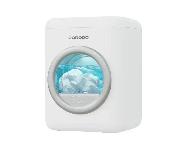 Porodo Lifestyle Launder 1.7L Portable Mini Washing Machine with Advanced Sterilization Cleaning - White