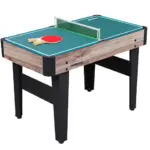Porodo Lifestyle Multi-Game Table Foosball | Billiards | Hockey | Table Tennis - Brown