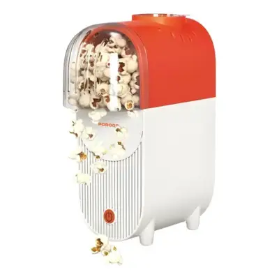 Porodo Lifestyle Popper Hot Air Popcorn Maker with Measuring Cup - White & Orange